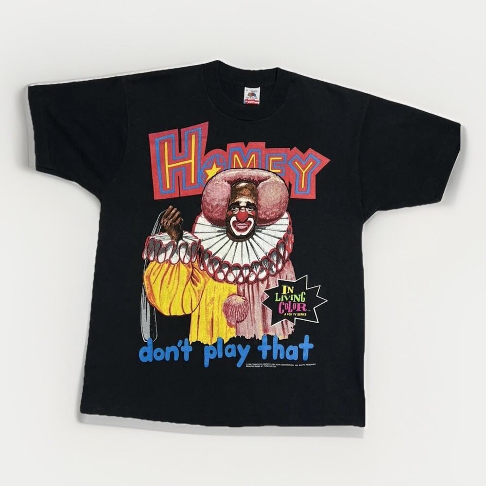 Vtg 1990 In Living Color Homey D Clown Shirt XL Fruit of the Loom Flag Tag USA